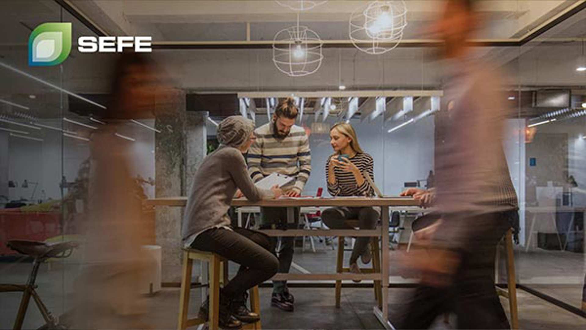 People collaborating in an office